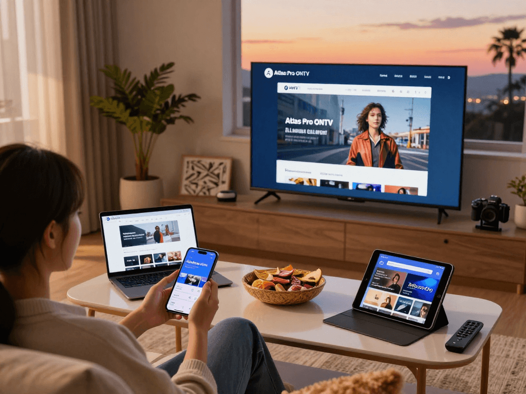 Profitez d'une expérience de streaming Atlas Pro sur votre téléviseur intelligent.